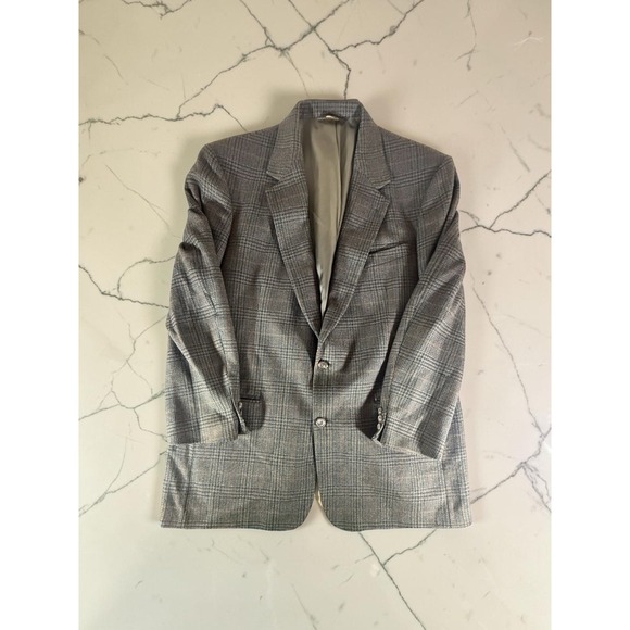 Brooks Brothers Other - VINTAGE Brooks Brothers Blazer Size 46L Brown Houndstooth Plaid Union Wool USA